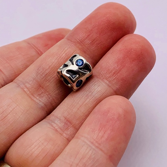 EUC Pandora 790336CZB Sterling Silver Blue Pond Bead w/ Blue Zirconia - Retired - Picture 9 of 10
